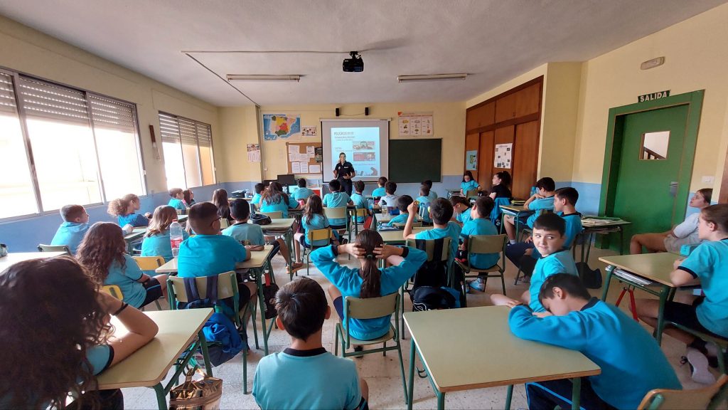 Alumnado del colegio participa en una actividad formativa en el aula.