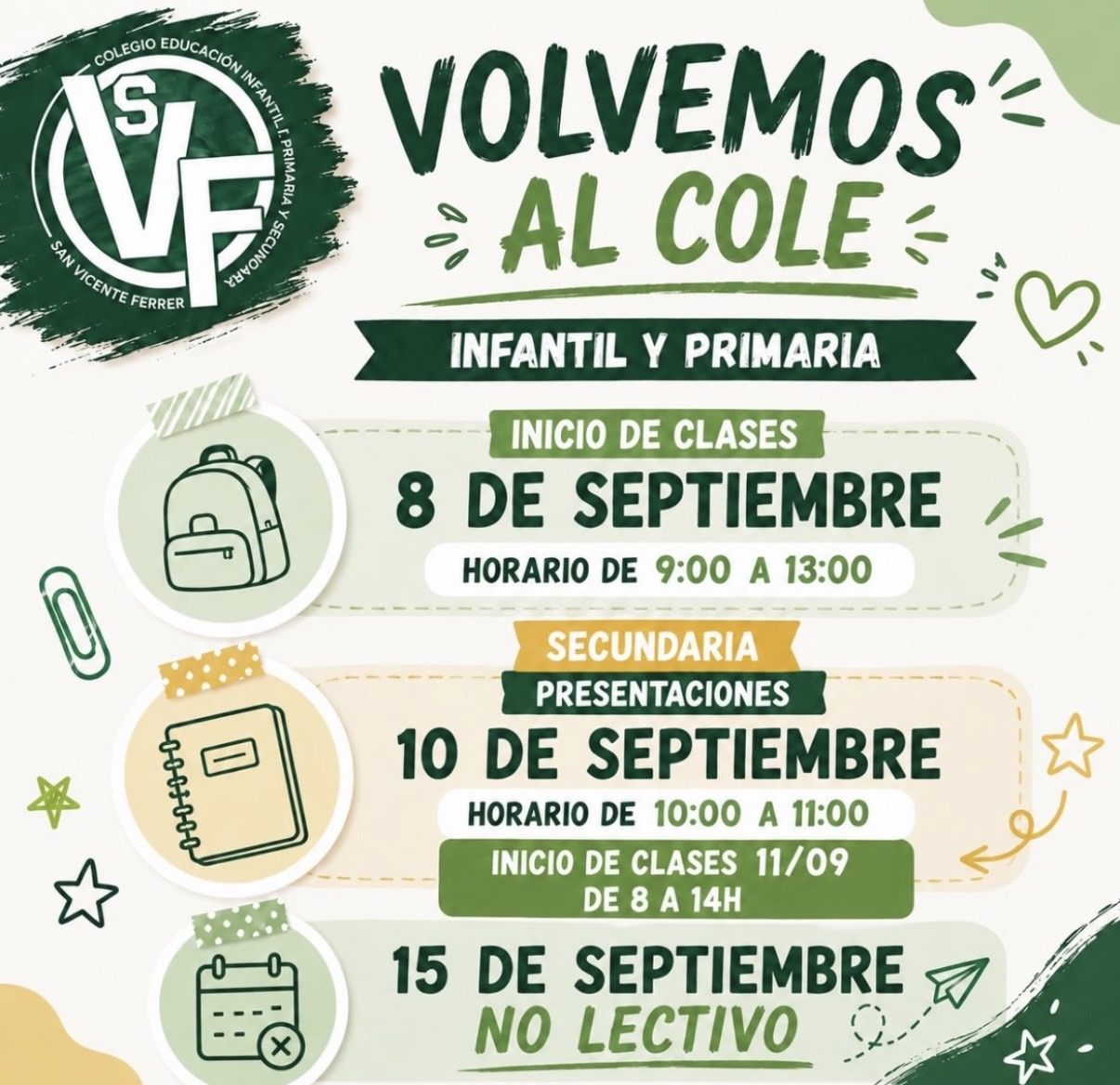 Inicio del curso 2026-2027